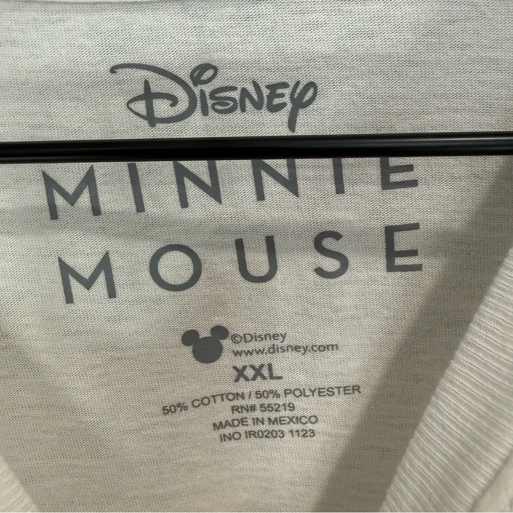 Minnie Mouse T-Shirt Disney‎ Size XXL Retro Umbrella Minnie White